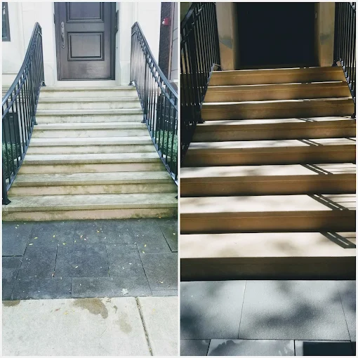 powerwashing stairs
