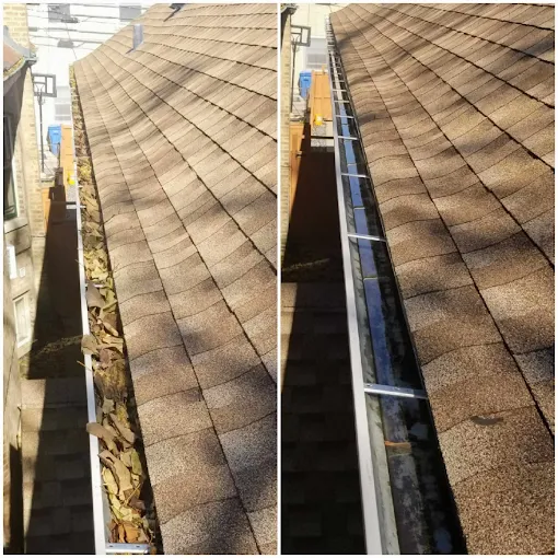 Dirty to clean gutters