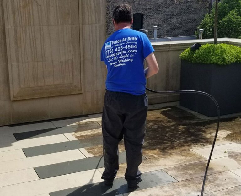 Power washing, twice as brite